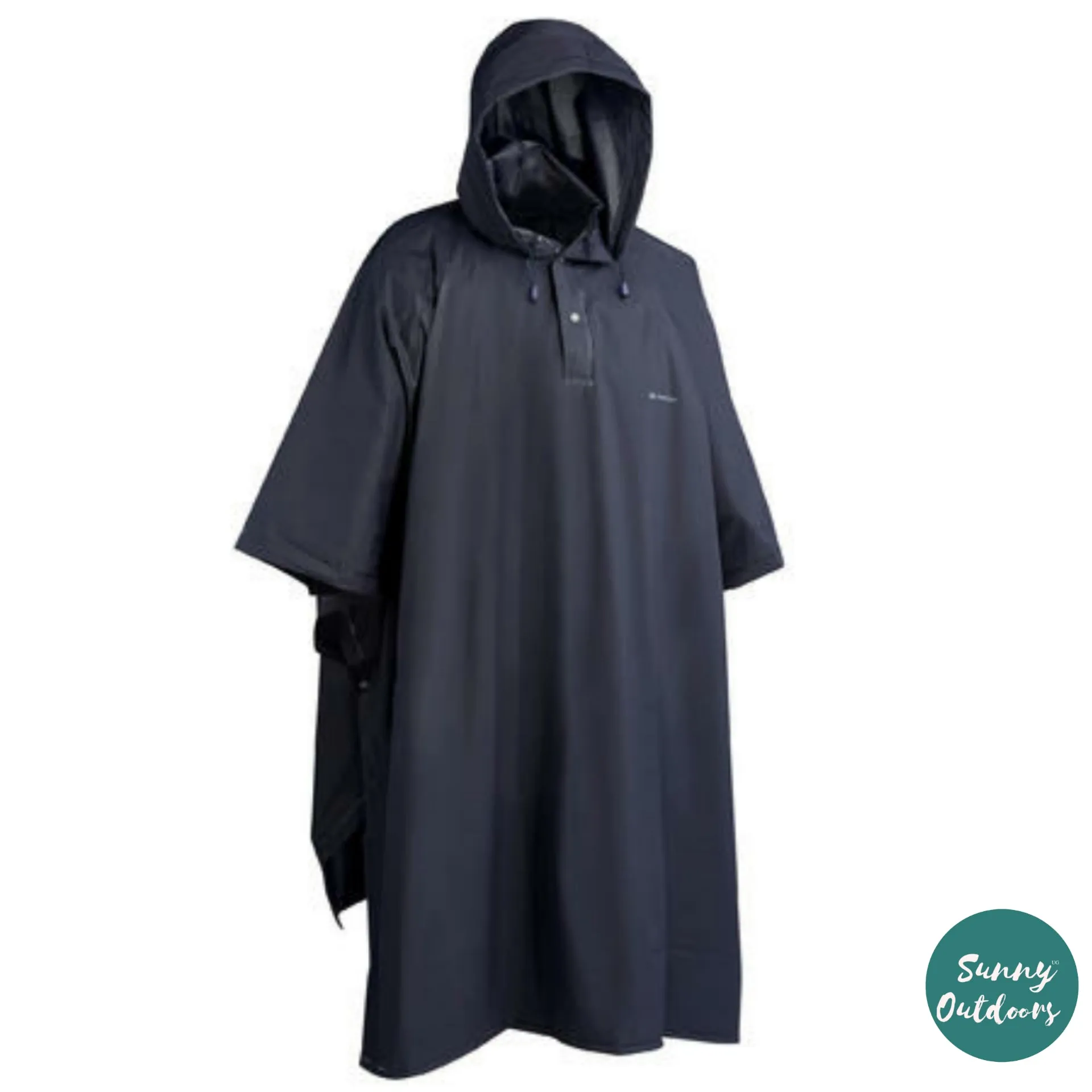 Adult hiking rain poncho - arpenaz 10 l - blue