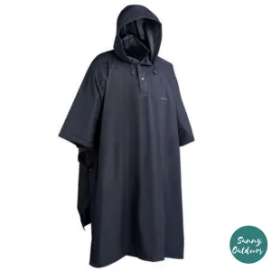 Adult hiking rain poncho - arpenaz 10 l - blue