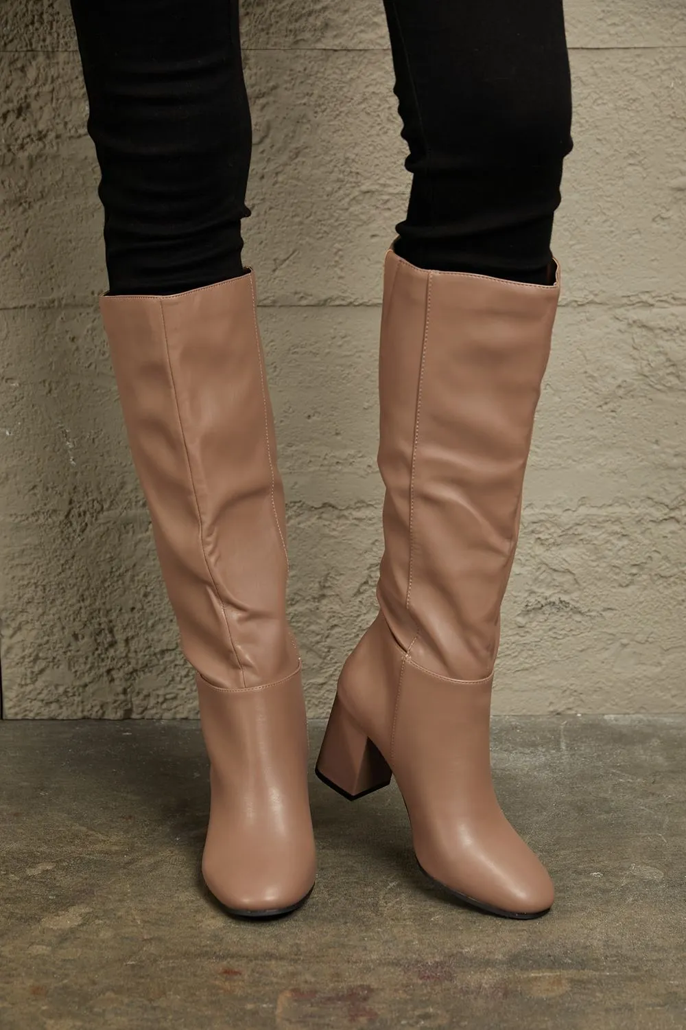 Alexandra Block Heel Knee High Boots