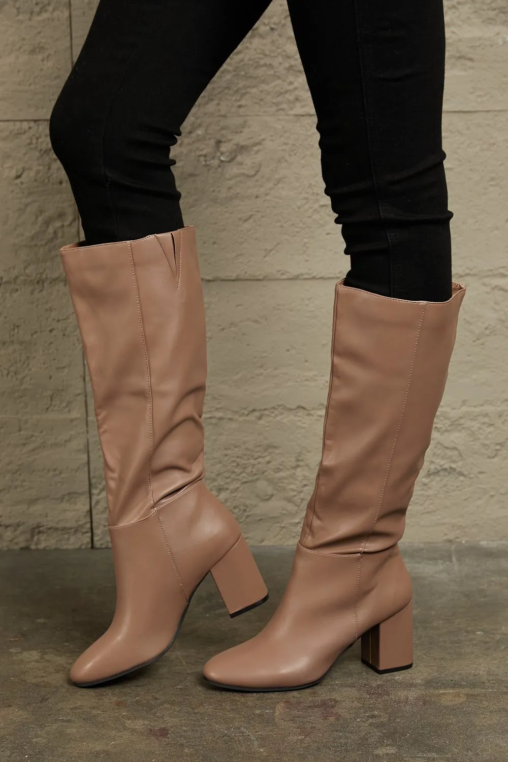 Alexandra Block Heel Knee High Boots
