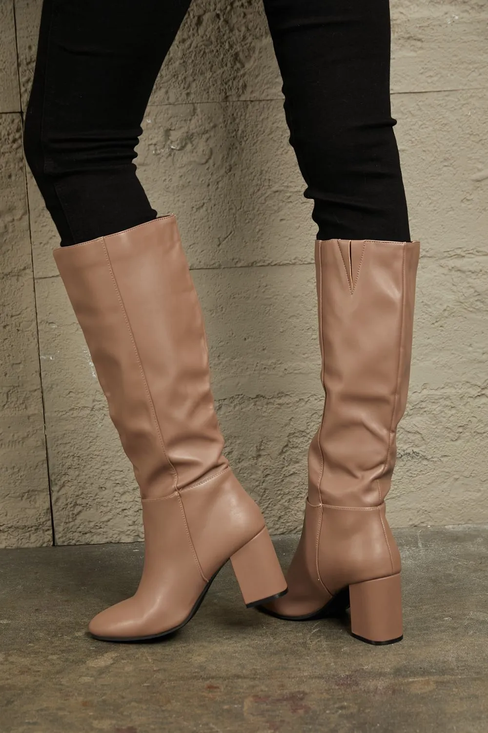 Alexandra Block Heel Knee High Boots