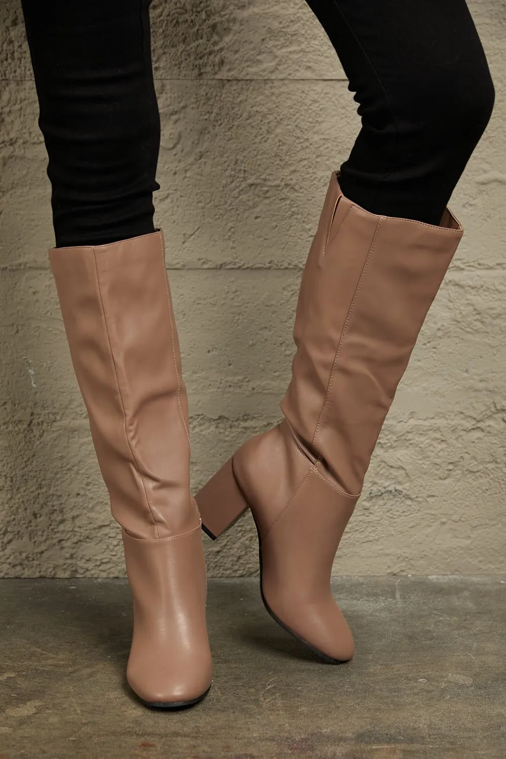 Alexandra Block Heel Knee High Boots