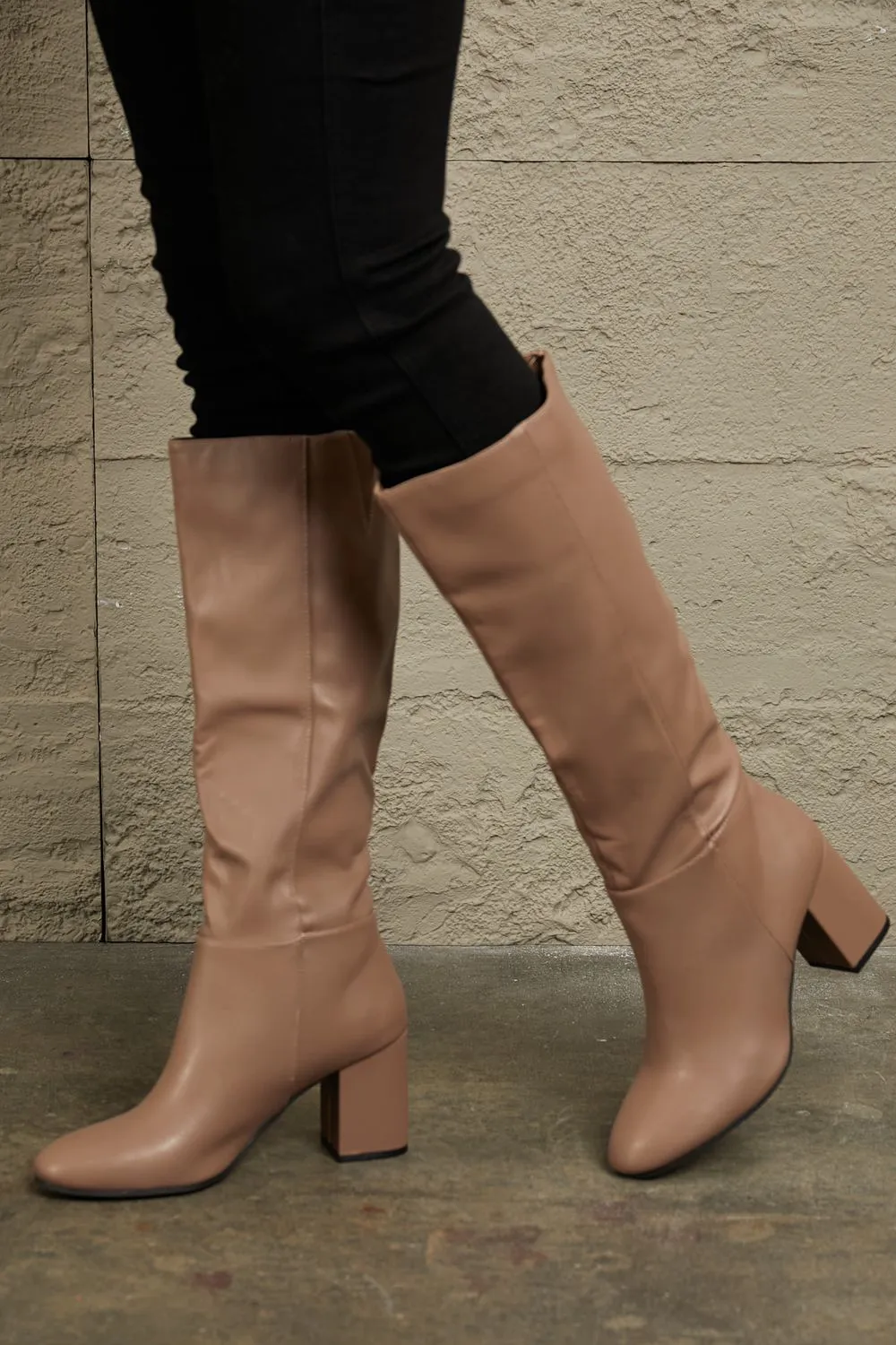Alexandra Block Heel Knee High Boots