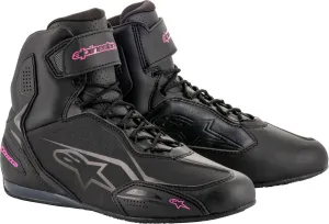 Alpinestars Women's Stella Faster-3 Motorcycle Boots, Black/Pink