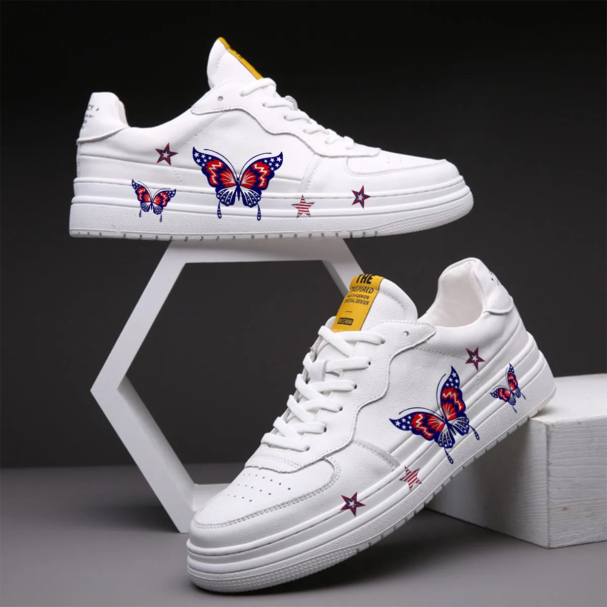 American Flag Butterfly Low Top Sneaker