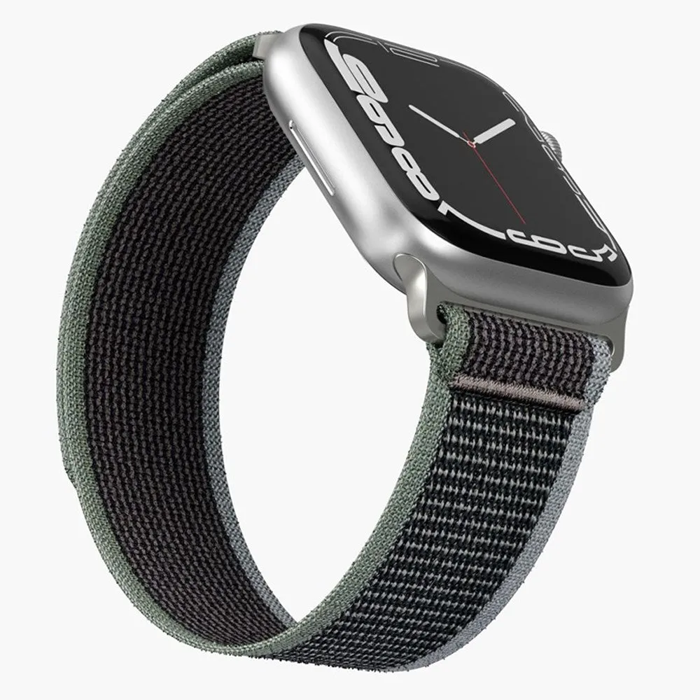 Apple Watch (42/44/45/SE/49mm) Vonmählen Trekking Loop Nylon Rem - Sort / Blå