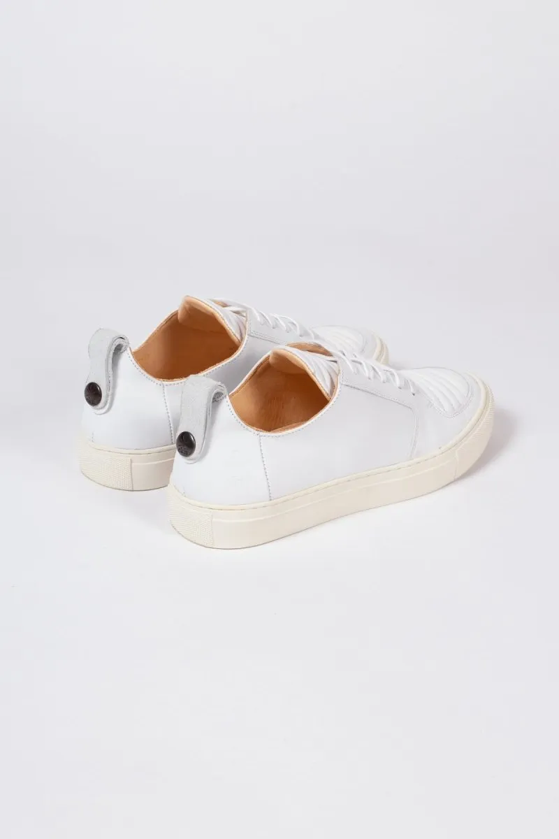 Argan Low Sneaker | White Leather