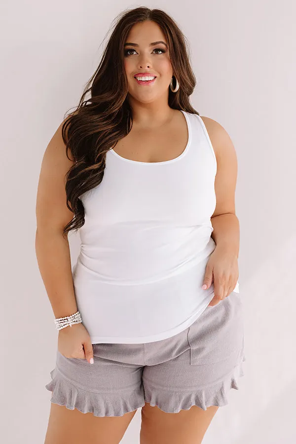 Basic Instincts Seamless Tank In White Curves