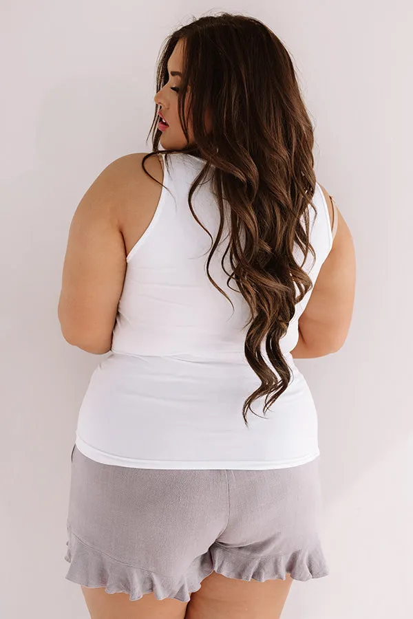 Basic Instincts Seamless Tank In White Curves