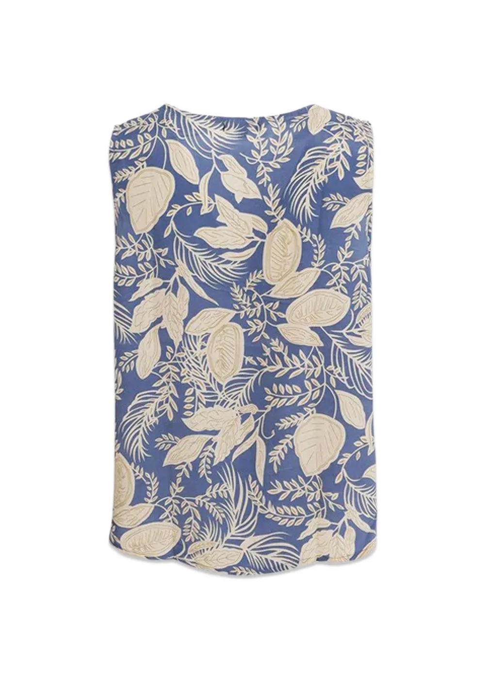 BCLUNA v-neck top - Floral Blue