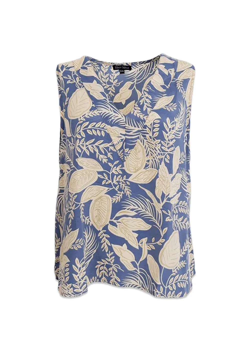BCLUNA v-neck top - Floral Blue