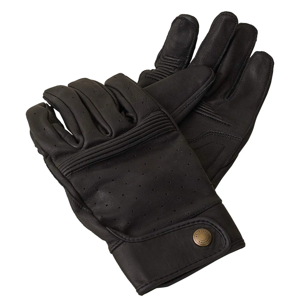BELSTAFF MONTGOMERY LEATHER MOTORCYCLE GLOVES - BLACK