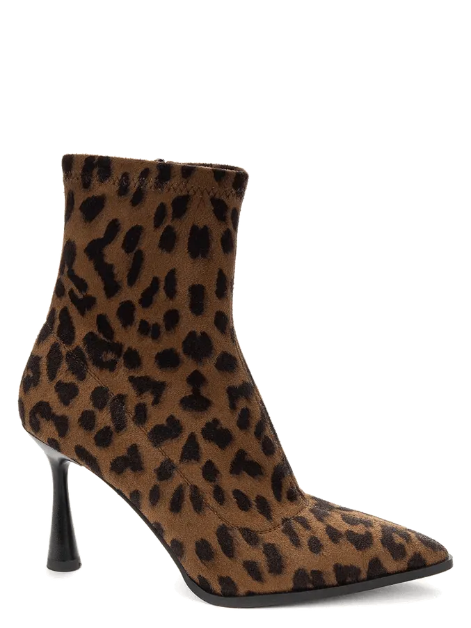 Betsy Animal Print High Heel Sock Boots