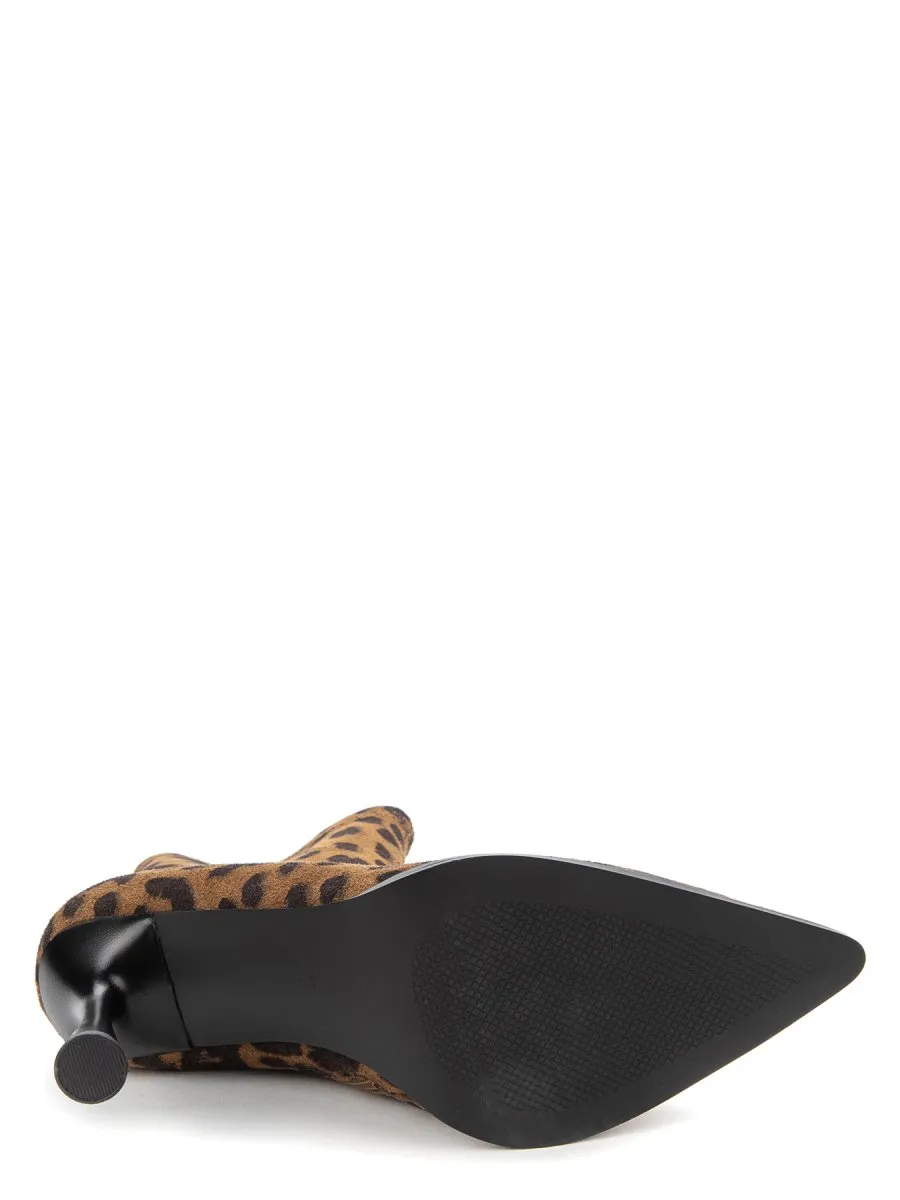 Betsy Animal Print High Heel Sock Boots