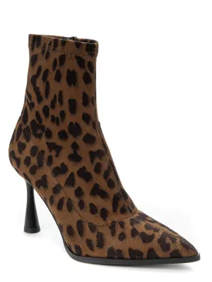 Betsy Animal Print High Heel Sock Boots