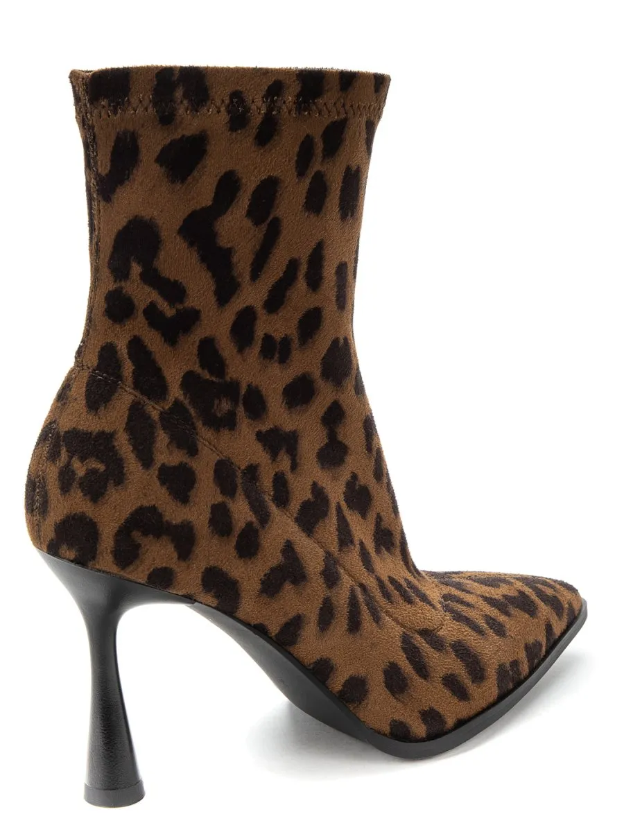 Betsy Animal Print High Heel Sock Boots