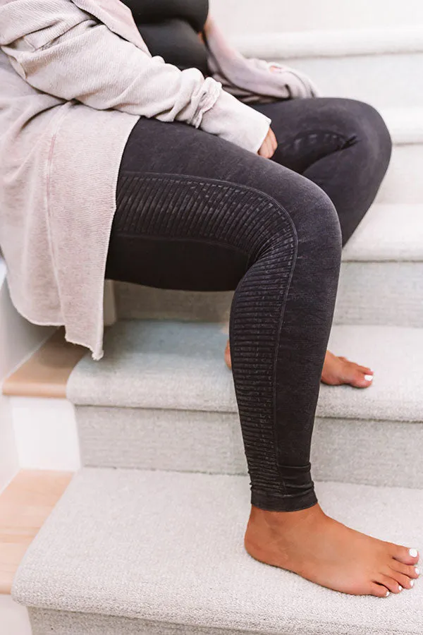 Bright And Early High Waist Legging In Vintage Black Curves