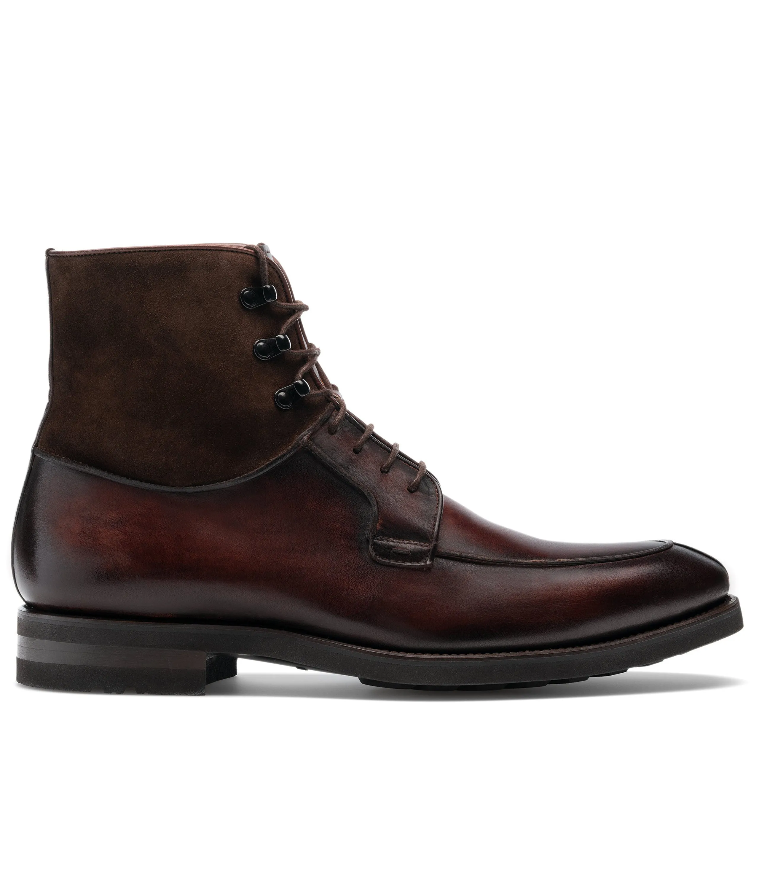 Brown Leather Amines Chunky Derby Boots - Hiking and Trekking Boots