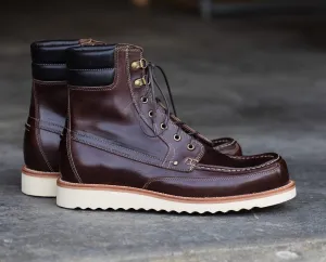 Brown Leather Natalia Chunky Derby Boots - AW24 - Hiking and Trekking Boots