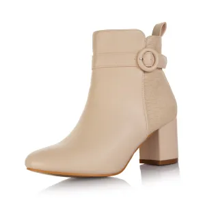 Buckle Strap Ankle Boots