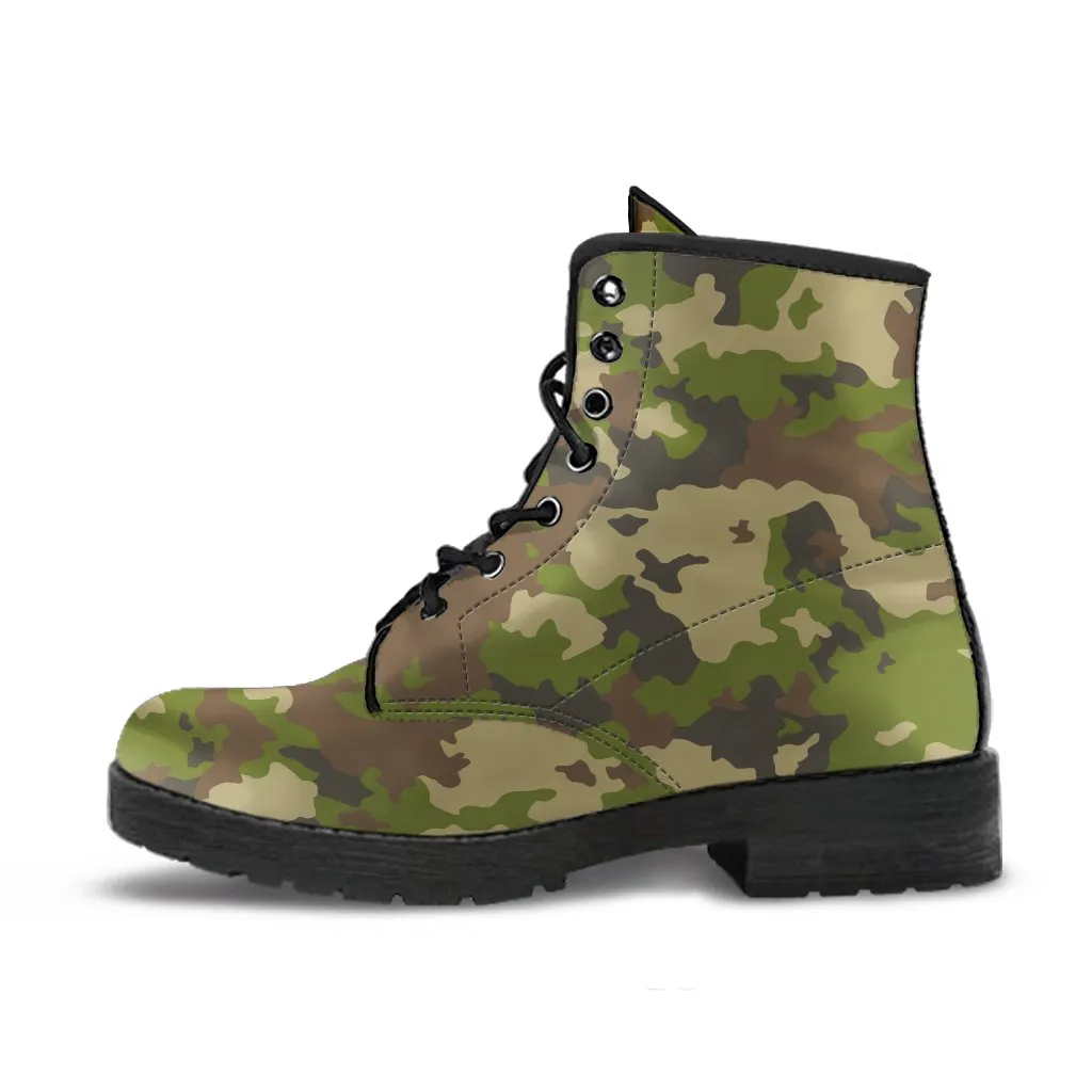 Combat Boots - Camouflage Boots | Boho Shoes, Handmade Lace Up Boots, 90s Boots, 2000s Boots, Camouflage Boots, Hipster Boots