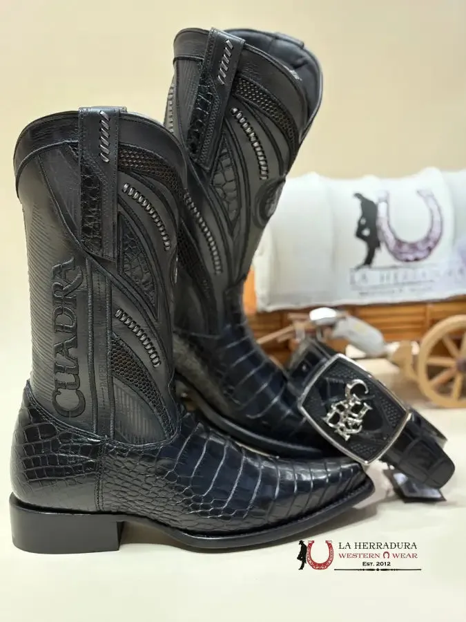 CUADRA IMPERIO BOOTS ALIGATOR LIMITED EDITION BLACK NARROW