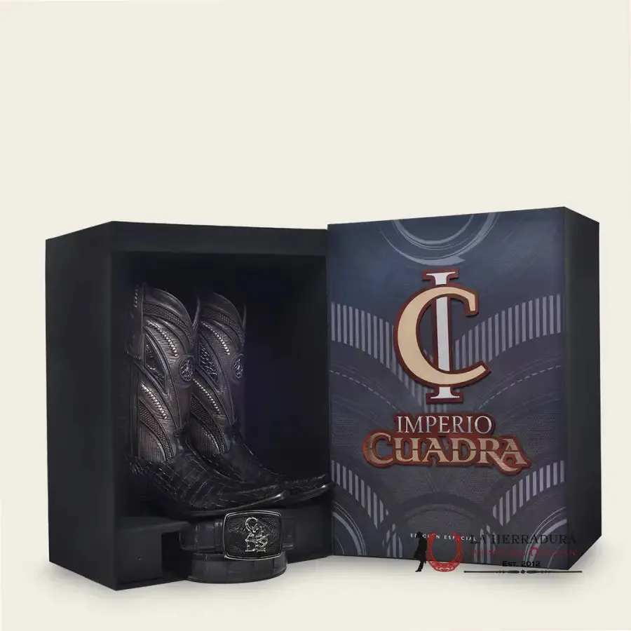 CUADRA IMPERIO BOOTS ALIGATOR LIMITED EDITION BLACK NARROW