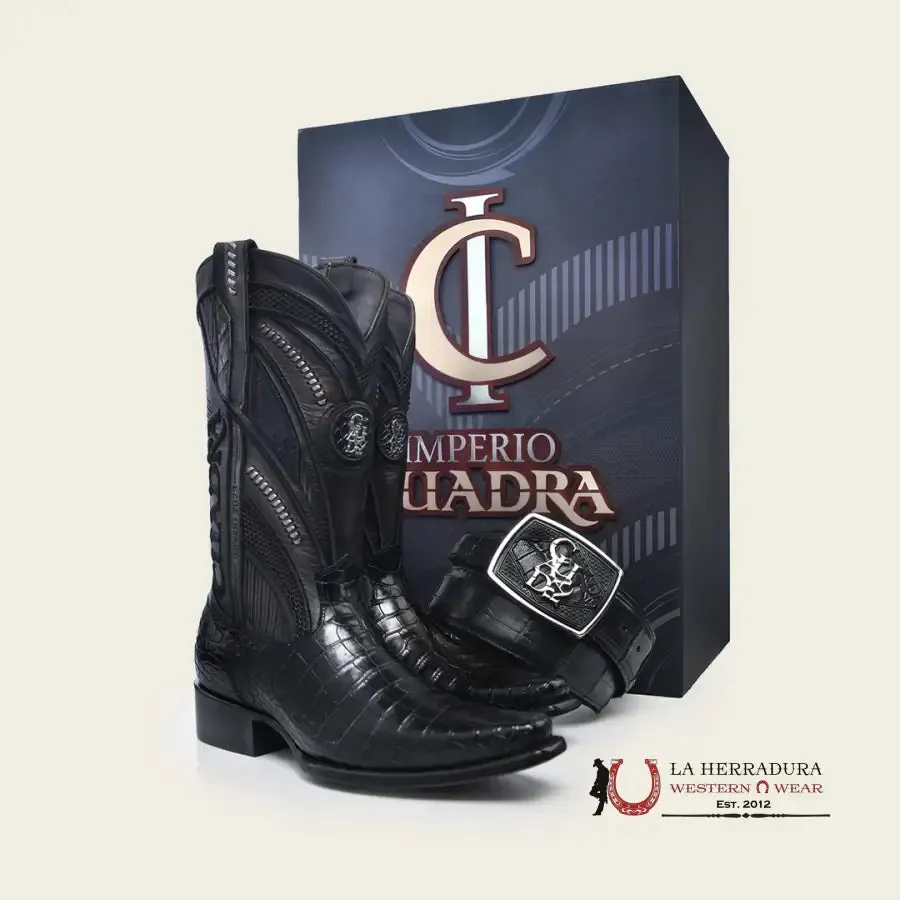 CUADRA IMPERIO BOOTS ALIGATOR LIMITED EDITION BLACK NARROW