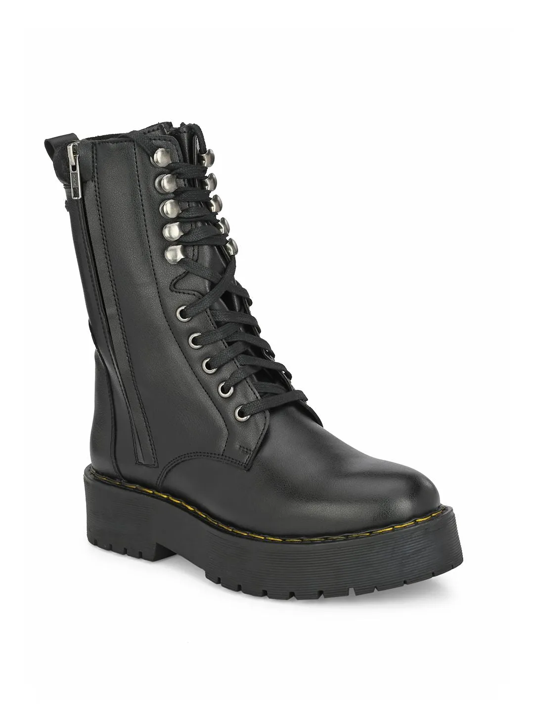 Delize Women Black Flat Boots