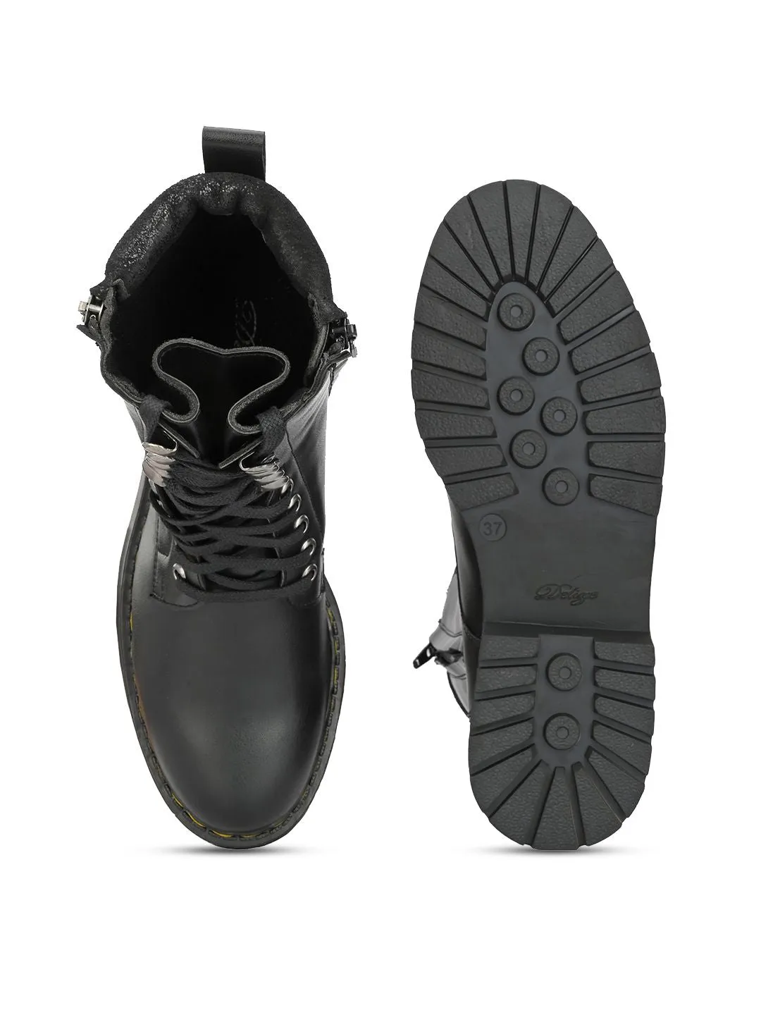 Delize Women Black Flat Boots