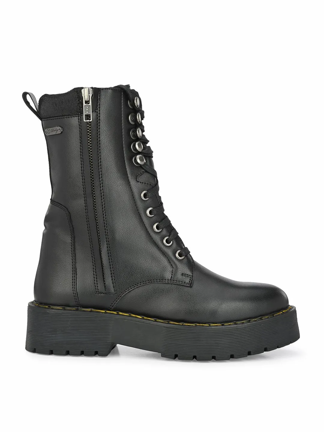 Delize Women Black Flat Boots