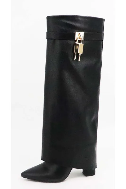 EM 31-FOLD OVER, KNEE HIGH BOOTS