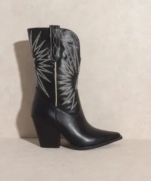 Emersyn Starburst Cowboy Boots: A Touch of Bohemian Elegance