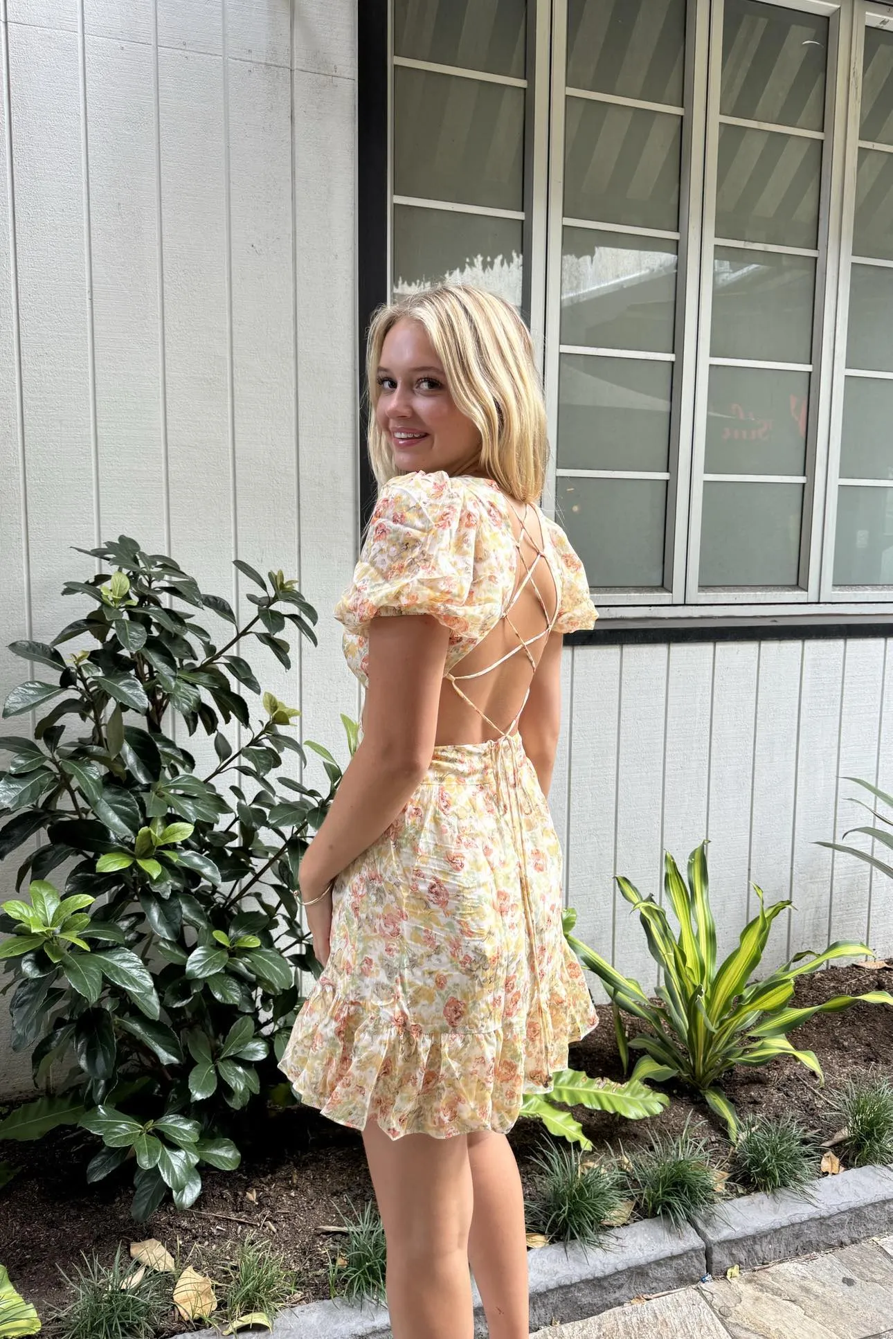 Emz Mini Dress - Orange Floral