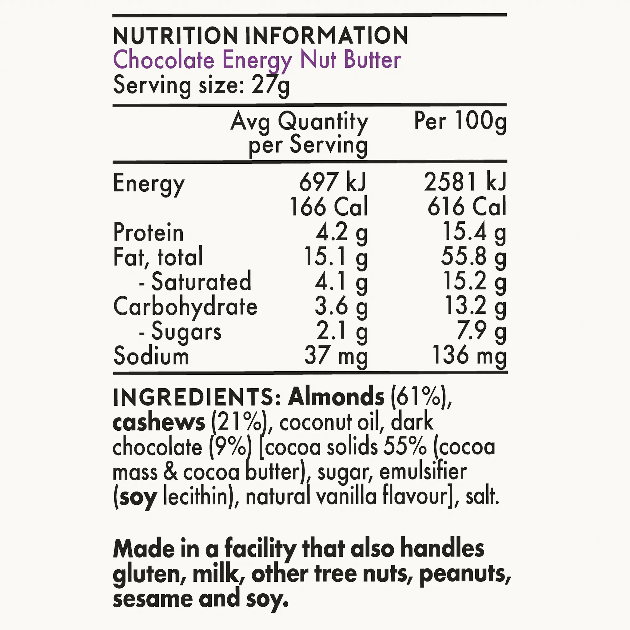 Energy Nut Butter Bundle | 3, 15 and 30 Pack