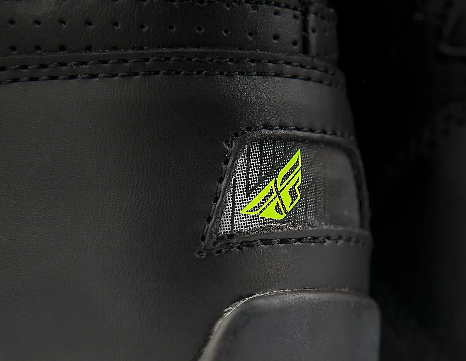 Fly Racing M21 Men's Black/Hi-Viz Yellow Leather Riding Shoes