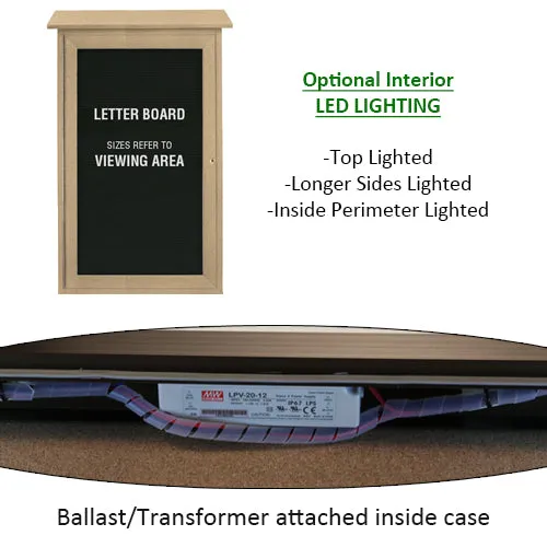 Free-Standing 20 x 20 Outdoor Message Center Letter Board on Posts  | Eco-Design Faux Wood Information Board Display