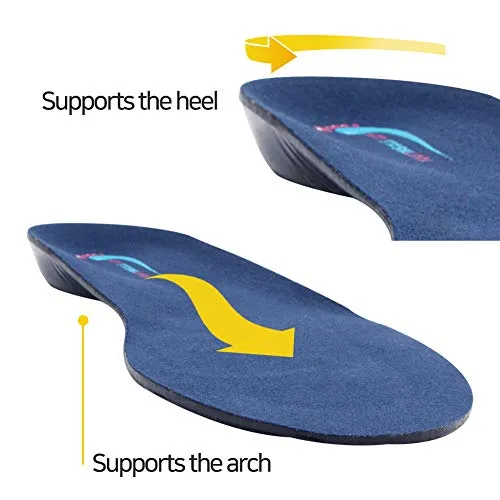 Gel Shoe Inserts for Women and Men – Comfort Insoles - Men (US 5-10.5), Women (US 6.5-11)