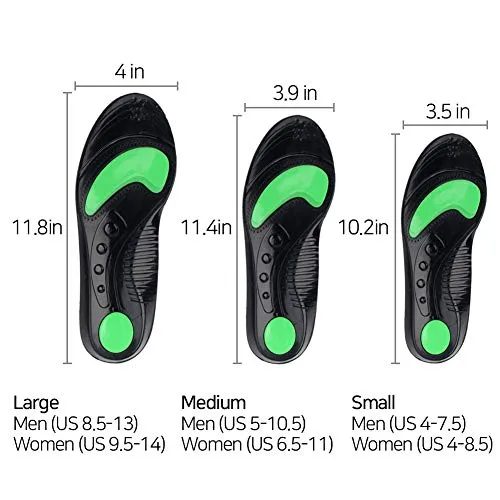 Gel Shoe Inserts for Women and Men – Comfort Insoles - Men (US 5-10.5), Women (US 6.5-11)