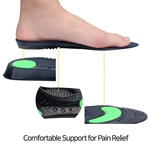 Gel Shoe Inserts for Women and Men – Comfort Insoles - Men (US 5-10.5), Women (US 6.5-11)