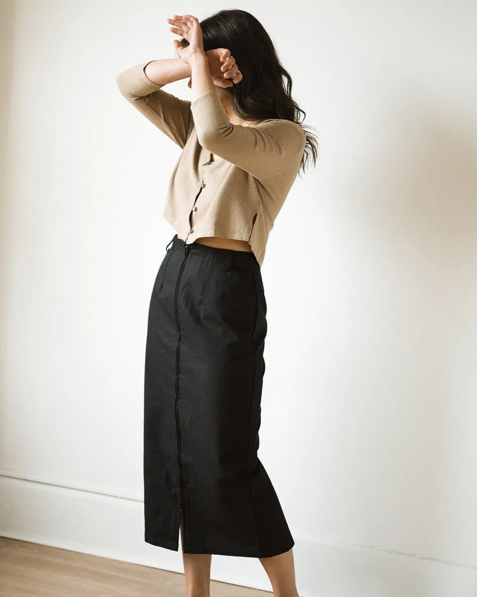 Harly Jae Zipper Skirt (Black)