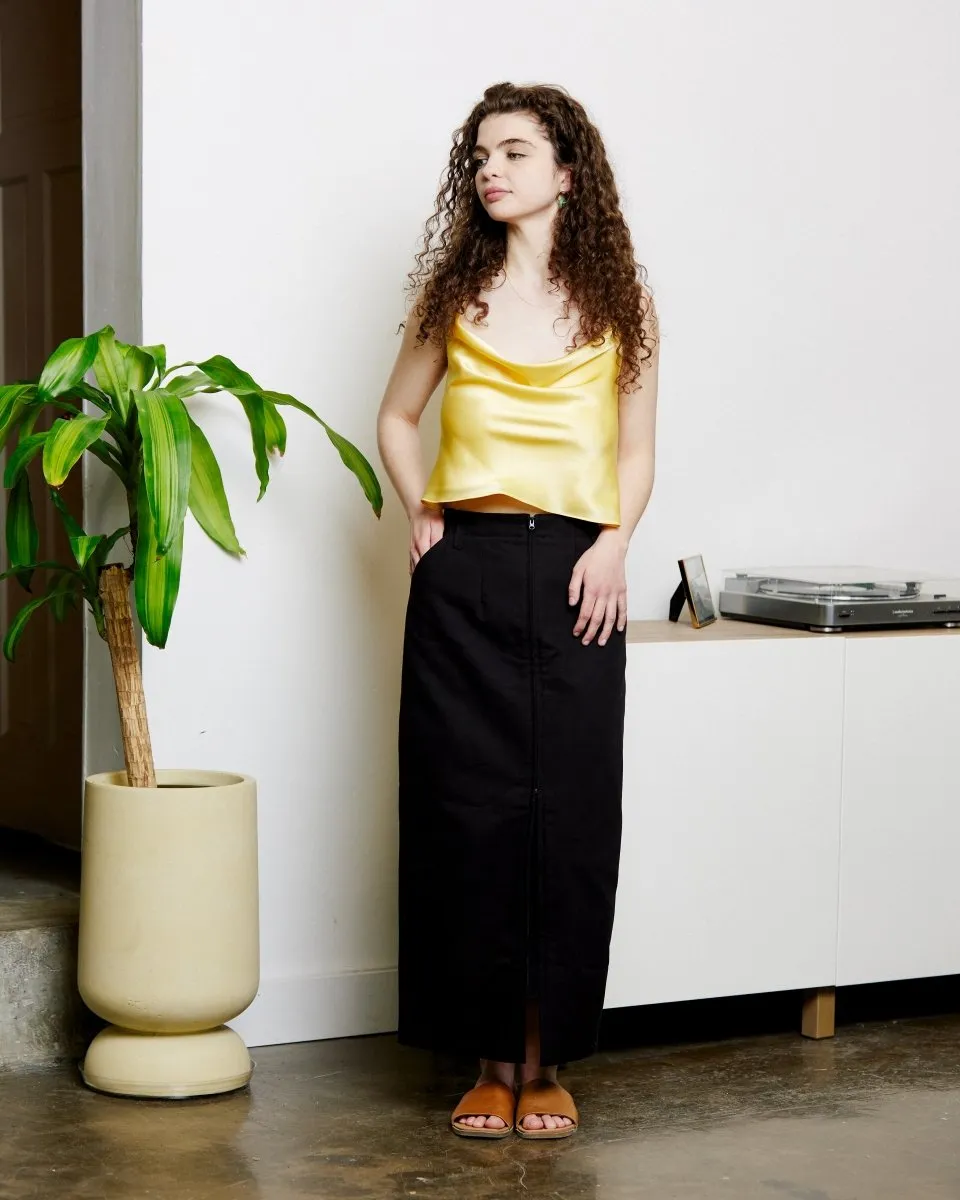 Harly Jae Zipper Skirt (Black)