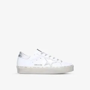 Hi Star leather low top sneakers with embroidered Golden Goose logo, white