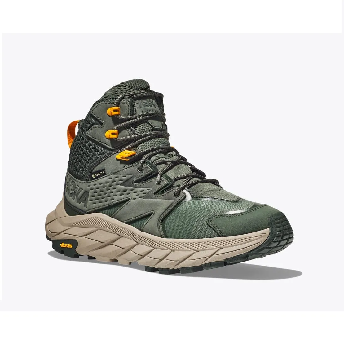 HOKA ANACAPA MID GTX UOMO SCARPONCINO TREKKING Colore Thyme / Radiant Yellow