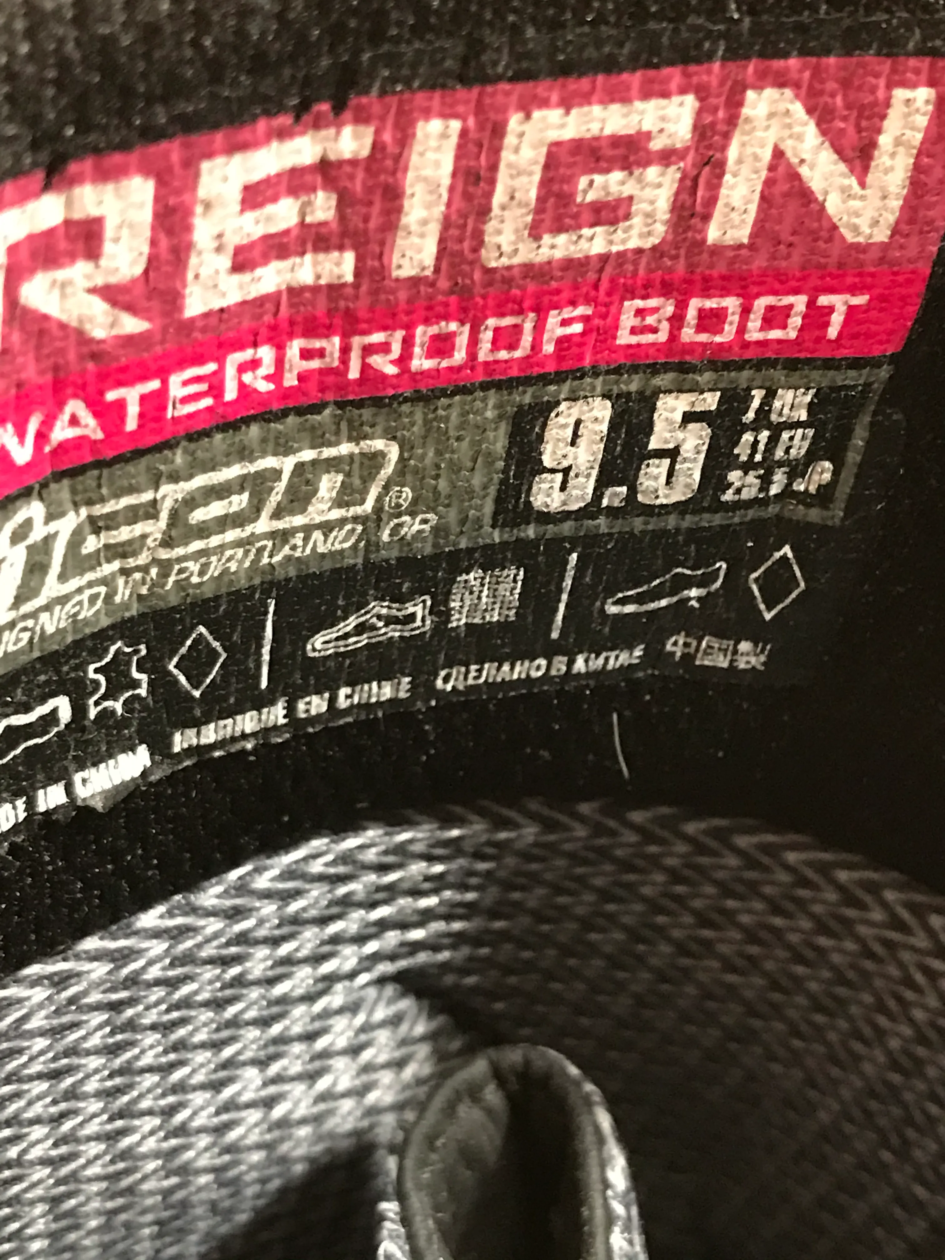 ICON REIGN Womens Size 9.5 Waterproof Motorcycle Riding Boots