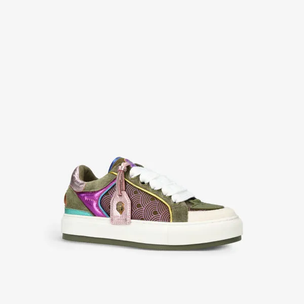 Kurt Geiger London Leather Southbank Tag Low Top Sneakers, Green