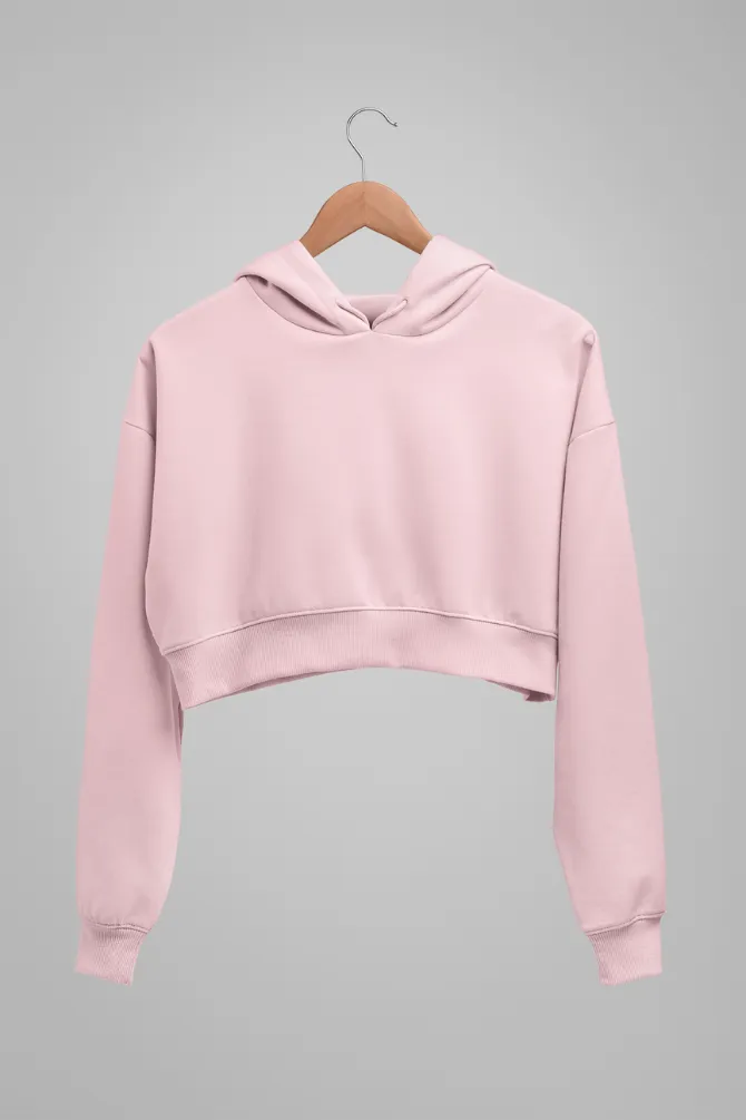 Light Pink Crop Hoodie for women