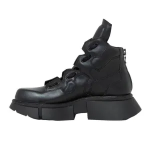 MARTIN SHIJA BRITISH STYLE CHUNKY SOLE LEATHER BOOTS
