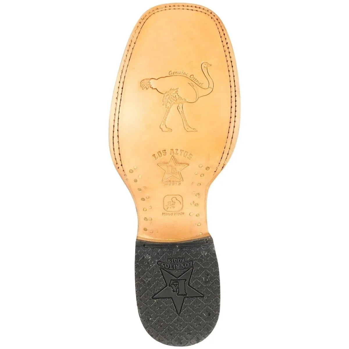 Men's Los Altos Smooth Ostrich Wide Square Toe Boots 82797-B