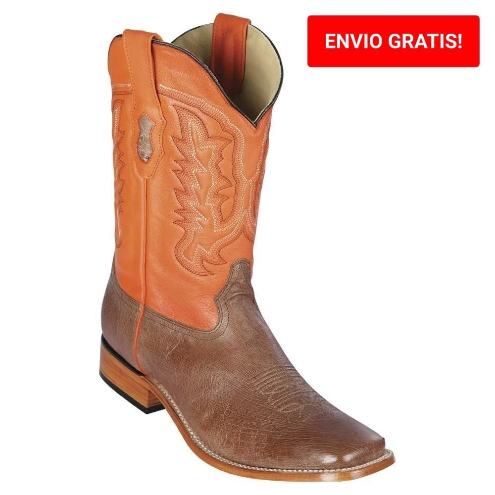 Men's Los Altos Smooth Ostrich Wide Square Toe Boots 82797-B